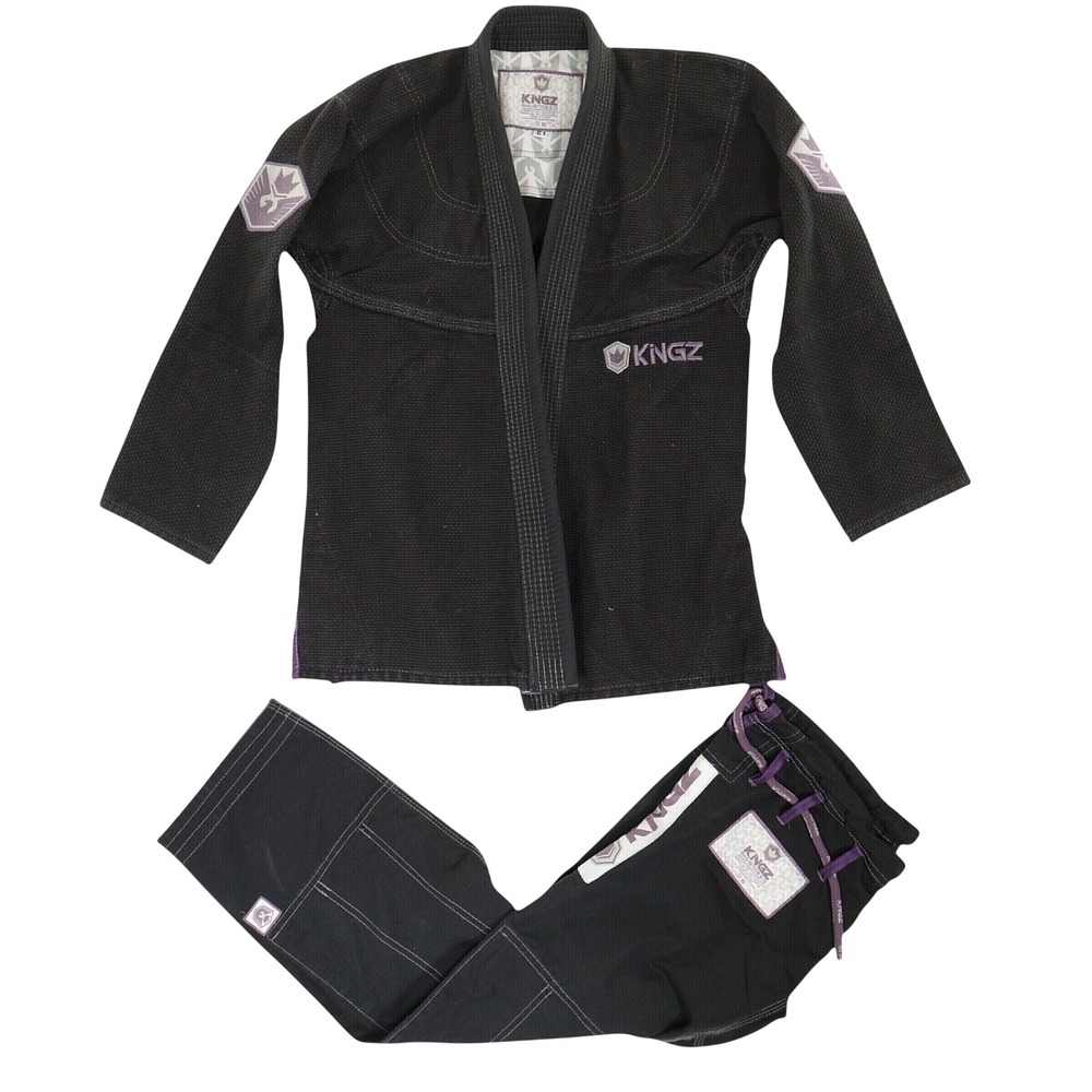 Kingz Balistico 2.0 BJJ Gi Women F1 Competition Lightweight Kimono Black Cotton